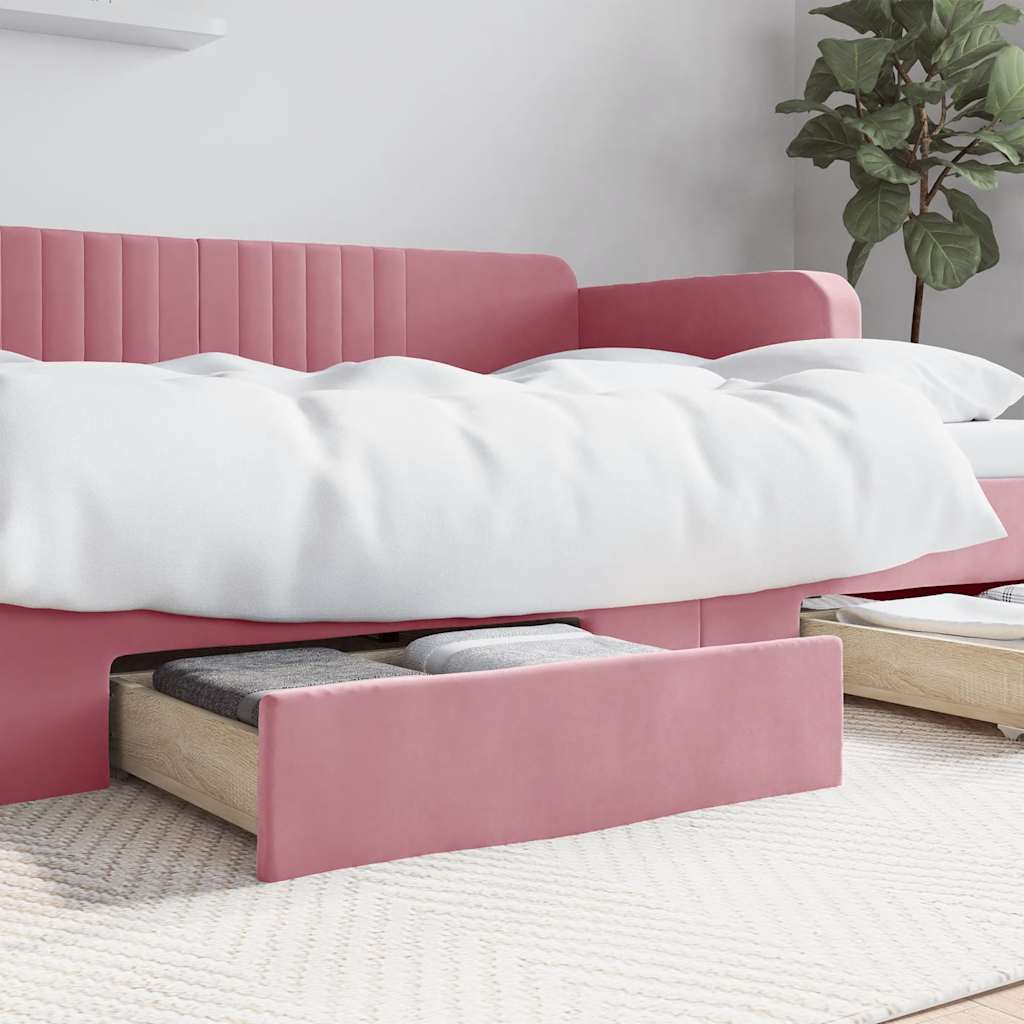 Cajones cama 2 uds madera ingeniería cuero sintético capuchino