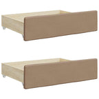 Cajones cama 2 uds madera ingeniería cuero sintético capuchino