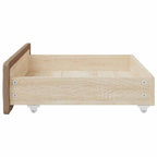 Cajones cama 2 uds madera ingeniería cuero sintético capuchino