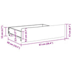 Cajones cama 2 uds madera ingeniería cuero sintético capuchino