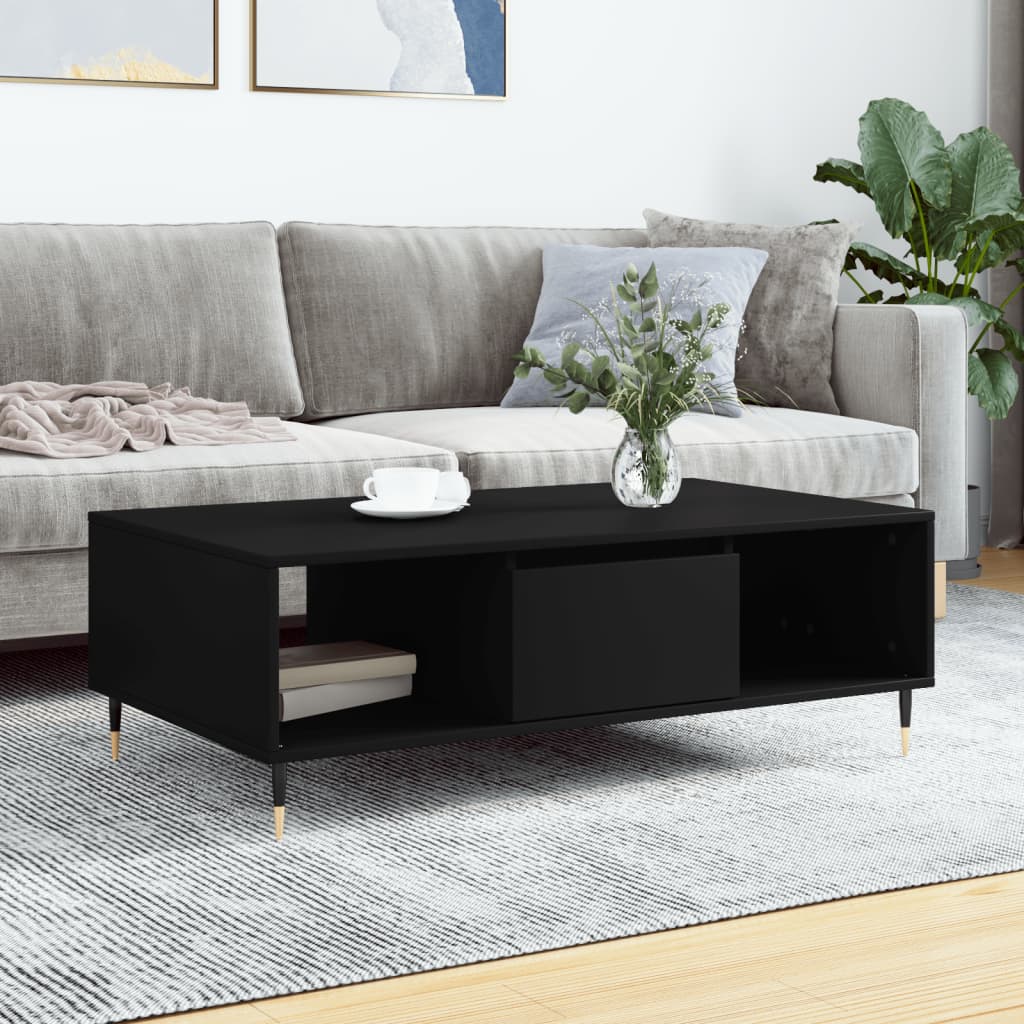 Gold Stainless Steel and Tempered Glass Coffee Table