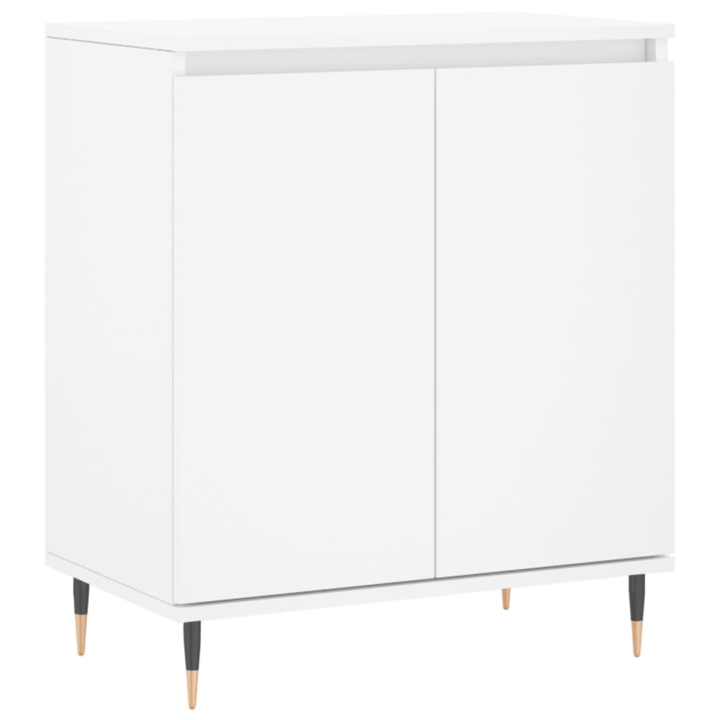 Aparador de madera contrachapada blanco 60x35x70 cm