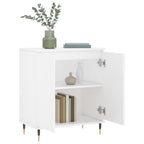 Aparador de madera contrachapada blanco 60x35x70 cm