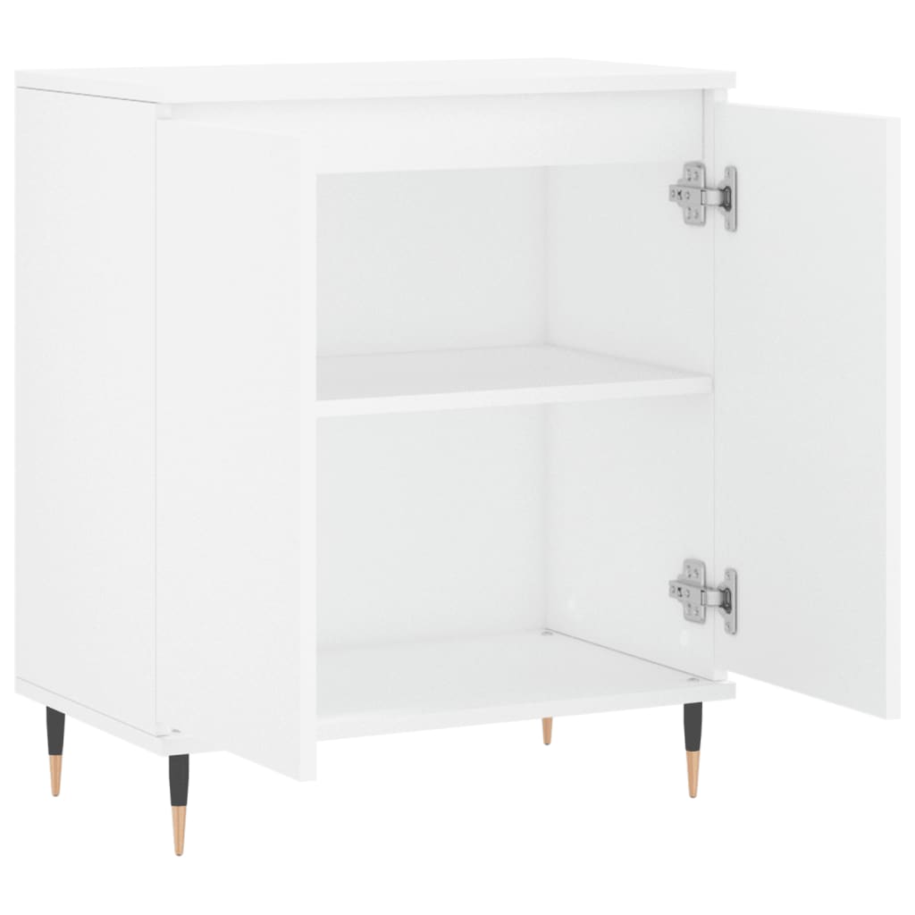 Aparador de madera contrachapada blanco 60x35x70 cm