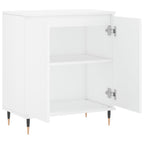 Aparador de madera contrachapada blanco 60x35x70 cm