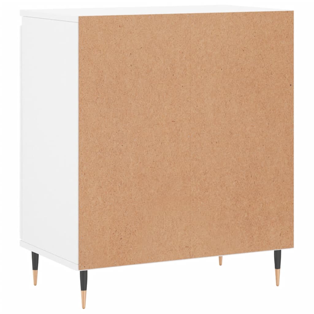 Aparador de madera contrachapada blanco 60x35x70 cm