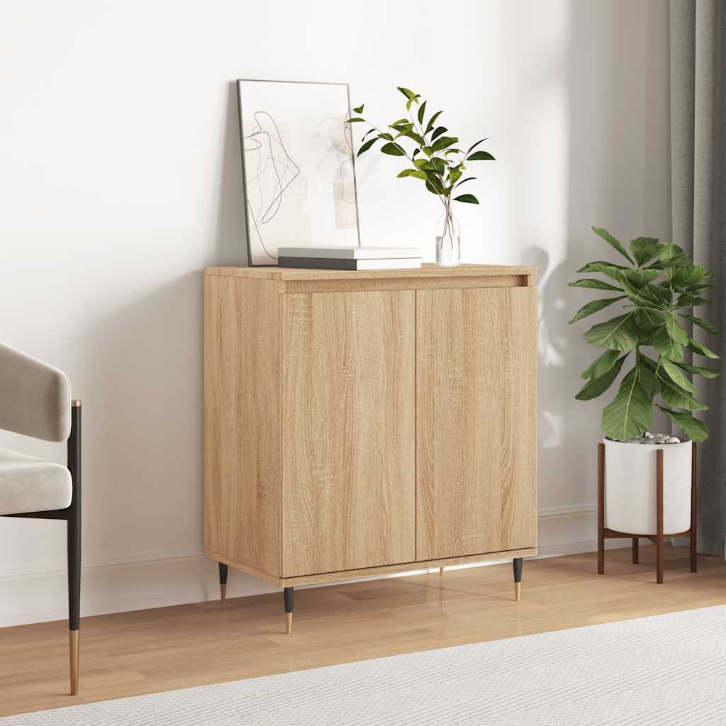 Aparador de madera contrachapada blanco 60x35x70 cm