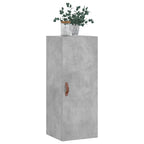 Armario de pared gris hormigón 34,5x34x90 cm