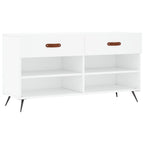 Zapatero madera de ingeniería blanco 102x35x55 cm