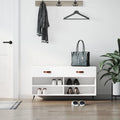 Zapatero madera de ingeniería blanco 102x35x55 cm