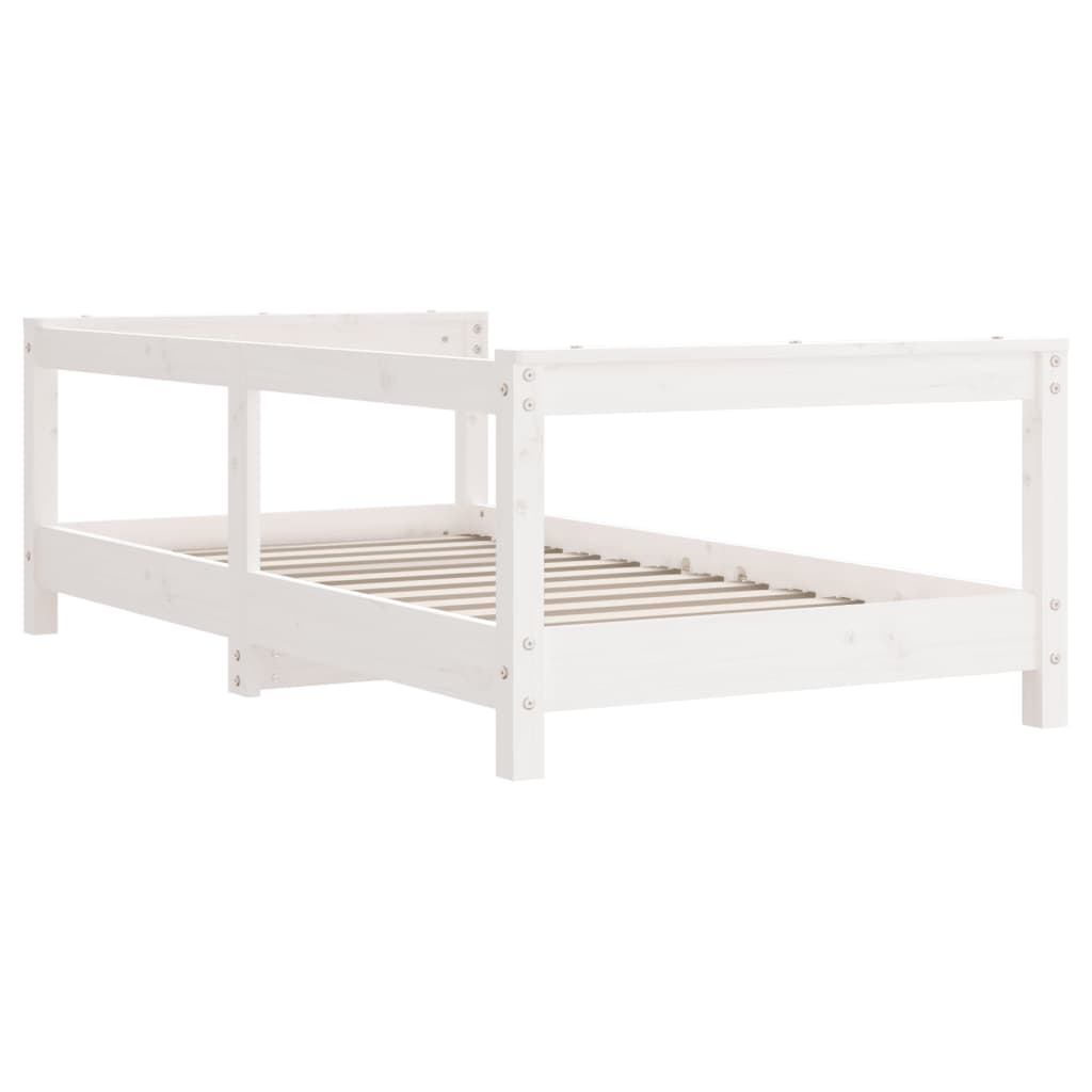 Estructura de cama para niños madera de pino blanco 70x140 cm