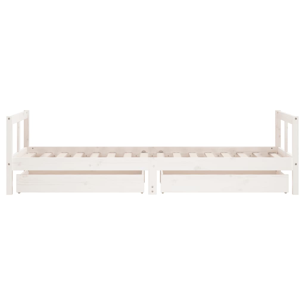 Estructura cama niños con cajones madera pino blanco 80x200 cm