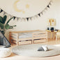 Estructura cama infantil y cajones madera pino blanco 80x160 cm