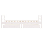 Estructura cama infantil y cajones madera pino blanco 80x160 cm