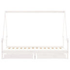 Estructura cama infantil y cajones madera pino blanco 90x190 cm