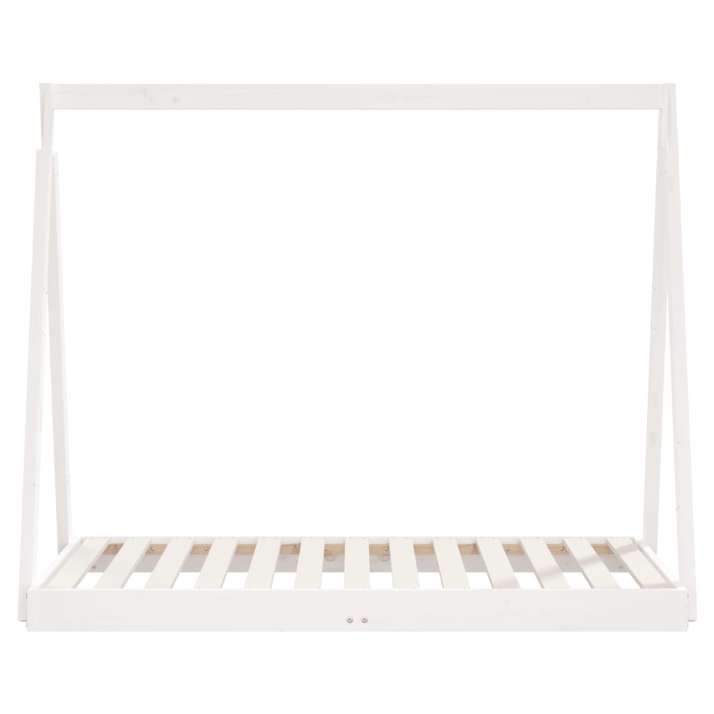 Estructura de cama para niños madera de pino blanco 70x140 cm