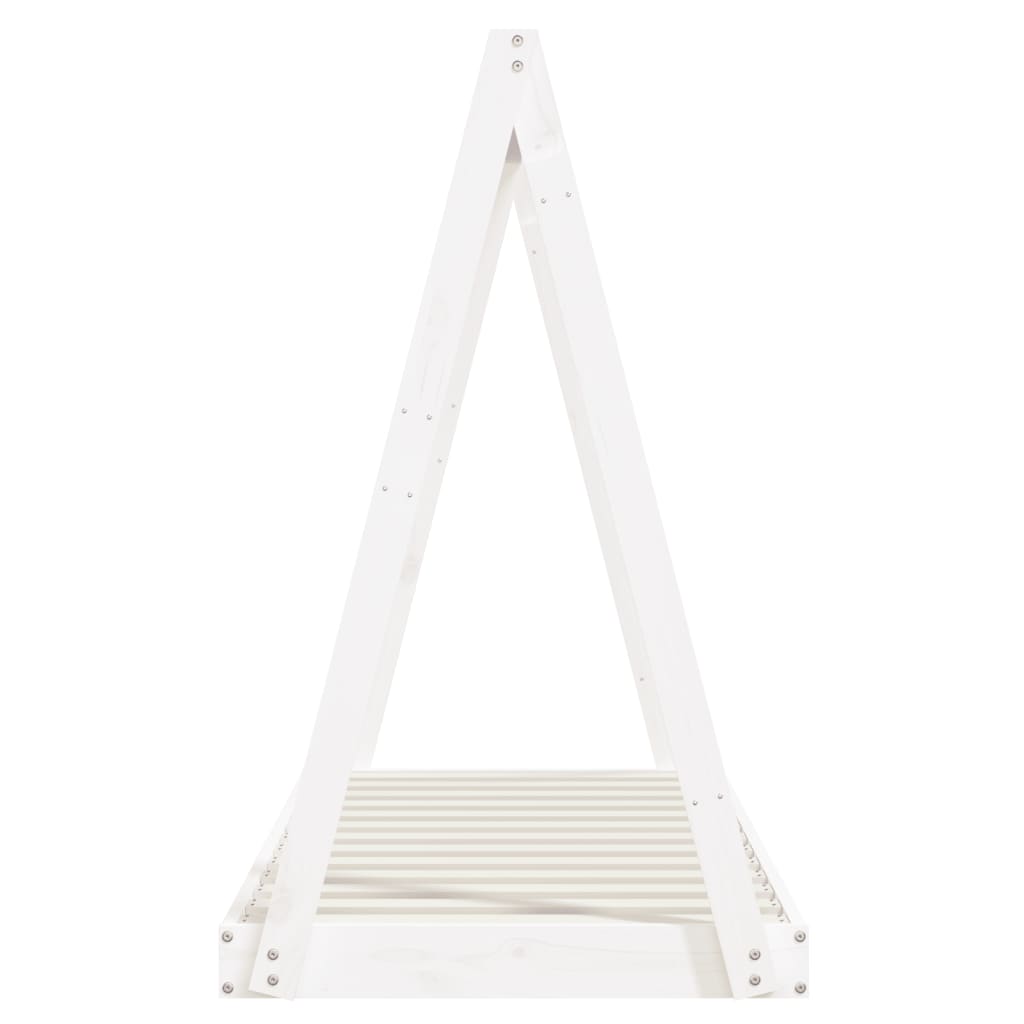 Estructura de cama para niños madera de pino blanco 70x140 cm