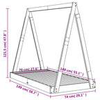 Estructura de cama para niños madera de pino blanco 70x140 cm