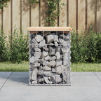 Banco de jardín diseño gaviones madera abeto Douglas 63x44x42cm