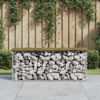 Banco de jardín diseño gaviones madera abeto Douglas 63x44x42cm