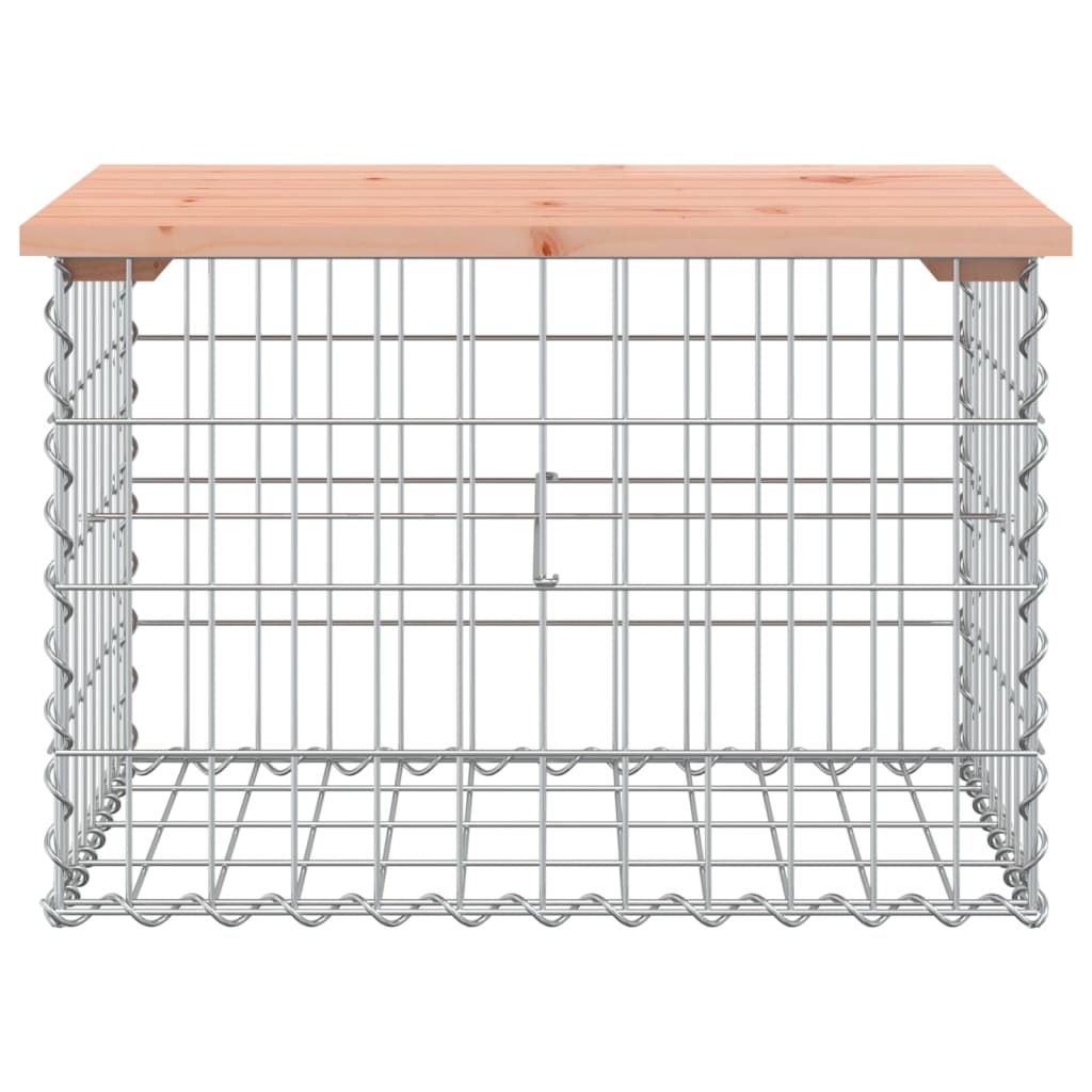 Banco de jardín diseño gaviones madera abeto Douglas 63x44x42cm
