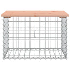Banco de jardín diseño gaviones madera abeto Douglas 63x44x42cm