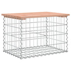 Banco de jardín diseño gaviones madera abeto Douglas 63x44x42cm