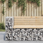 Banco de jardín diseño gaviones madera abeto Douglas 63x44x42cm