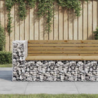 Banco de jardín diseño gaviones madera abeto Douglas 63x44x42cm