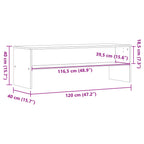 Mueble de TV madera de ingeniería gris Sonoma 120x40x40 cm