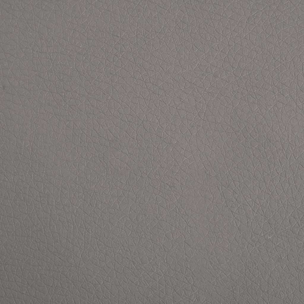 Sofá para niños con reposapiés cuero sintético gris 100x50x30cm