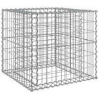 Cesta de gaviones hierro galvanizado color plateado 70x70x65 cm