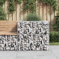 Cesta de gaviones hierro galvanizado color plateado 70x70x65 cm