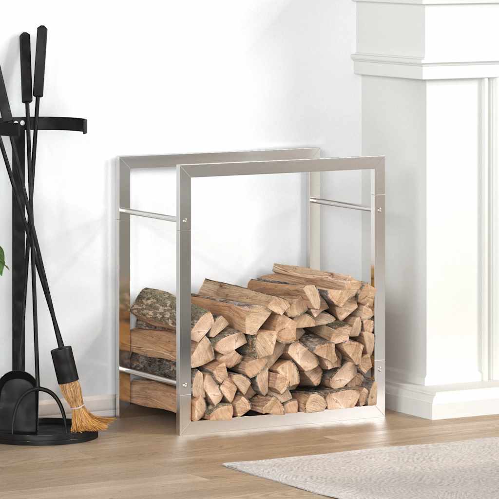 Stainless steel log rack 50x28x132 cm