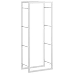 Estante para leña acero inoxidable 50x28x132 cm
