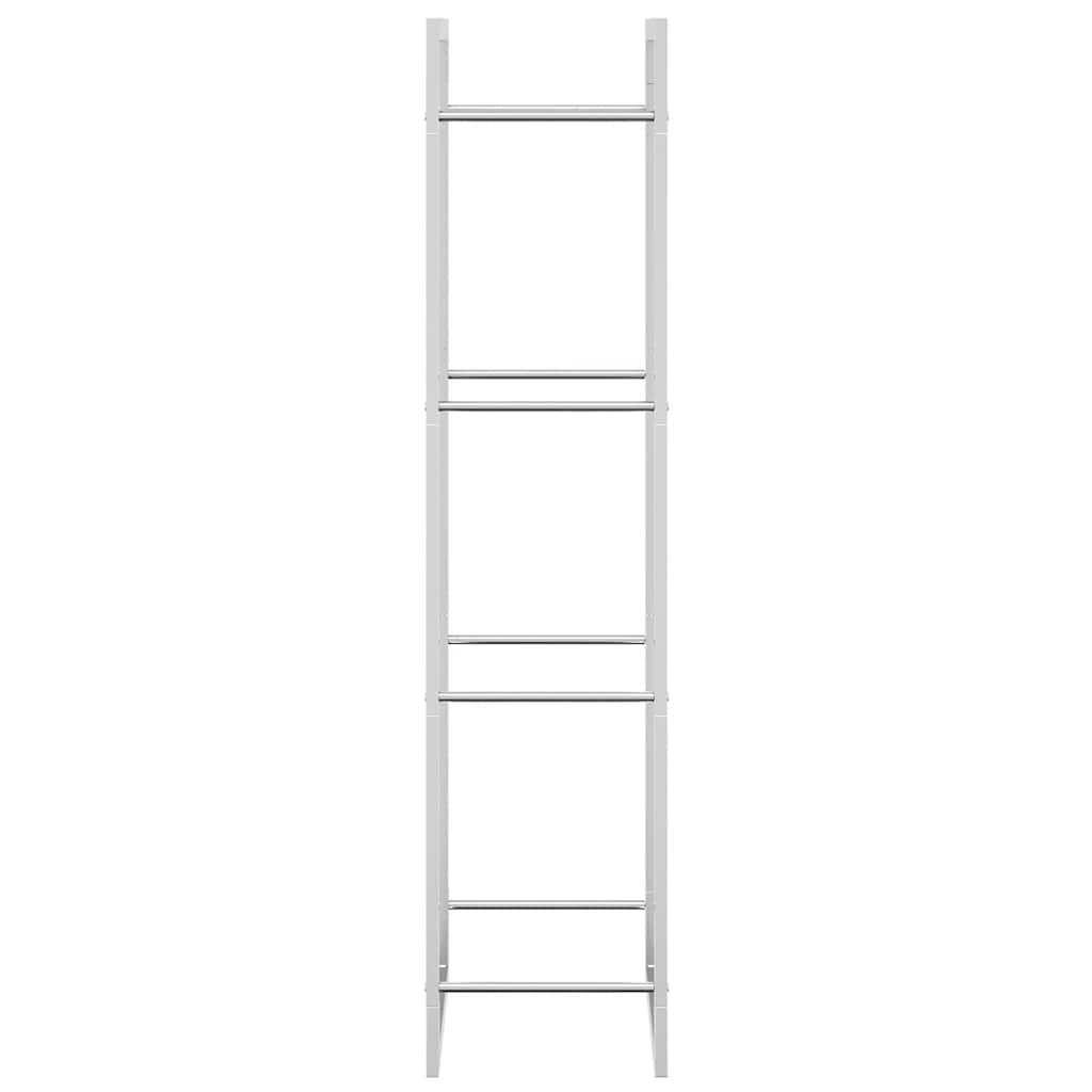 Estante para leña acero inoxidable 50x28x132 cm