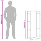 Estante para leña acero inoxidable 50x28x132 cm