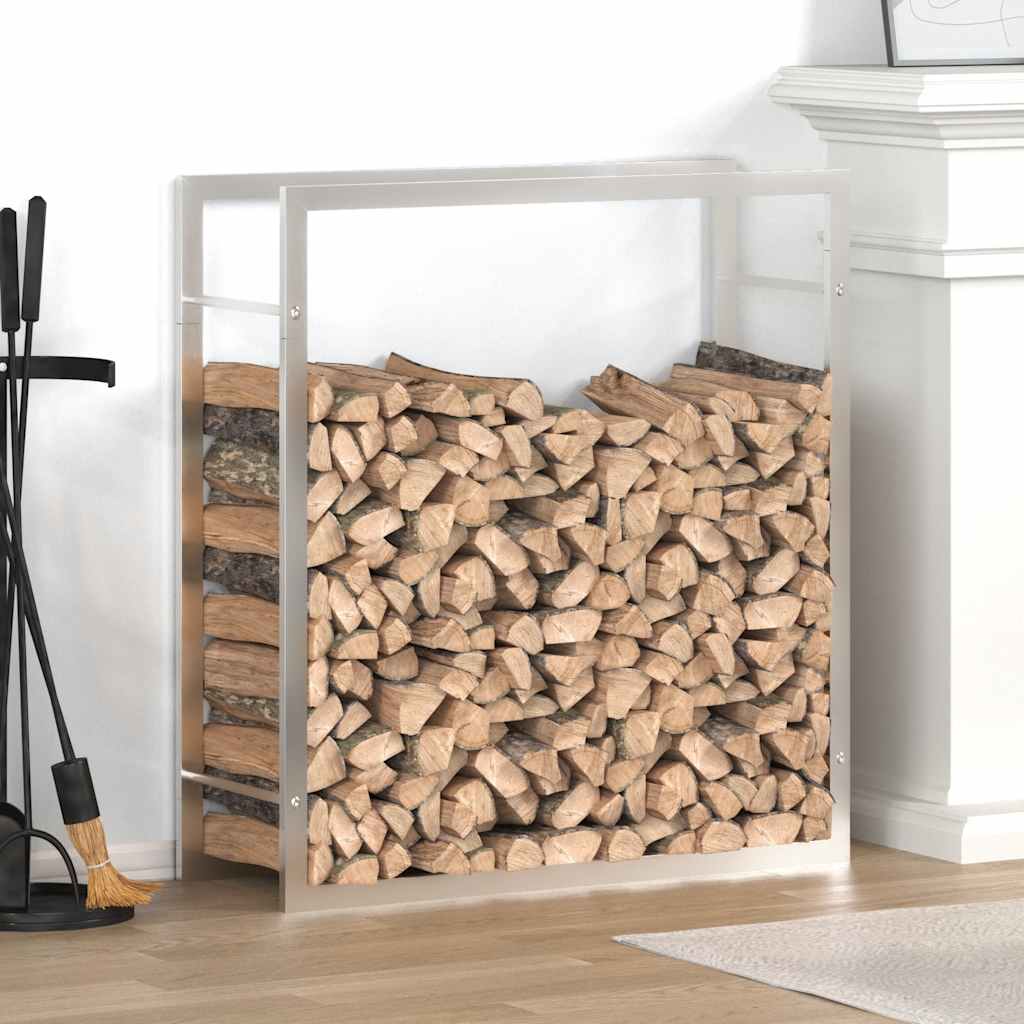 Stainless steel log rack 50x28x132 cm