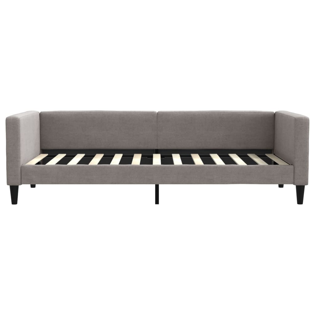Sofá cama con colchón tela gris taupe 90x200 cm