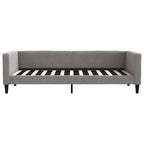 Sofá cama con colchón tela gris taupe 90x200 cm