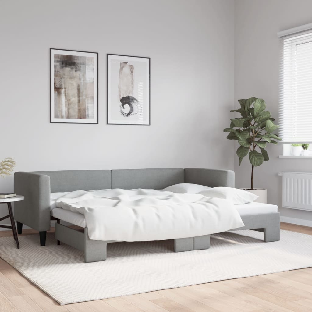 Sofá cama nido con colchón terciopelo verde oscuro 90x200 cm