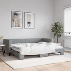 Sofá cama nido con colchón terciopelo verde oscuro 90x200 cm