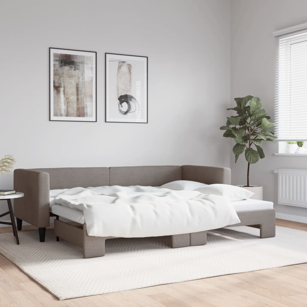 Sofá cama nido con colchón terciopelo verde oscuro 90x200 cm