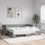 Sofá cama nido con colchón terciopelo verde oscuro 90x200 cm