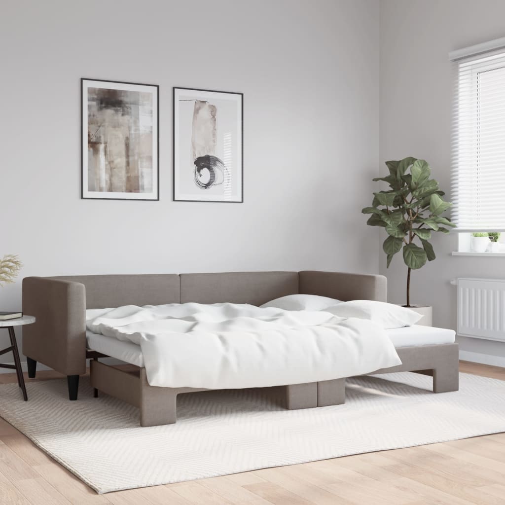 Sofá cama nido con colchón terciopelo verde oscuro 90x200 cm