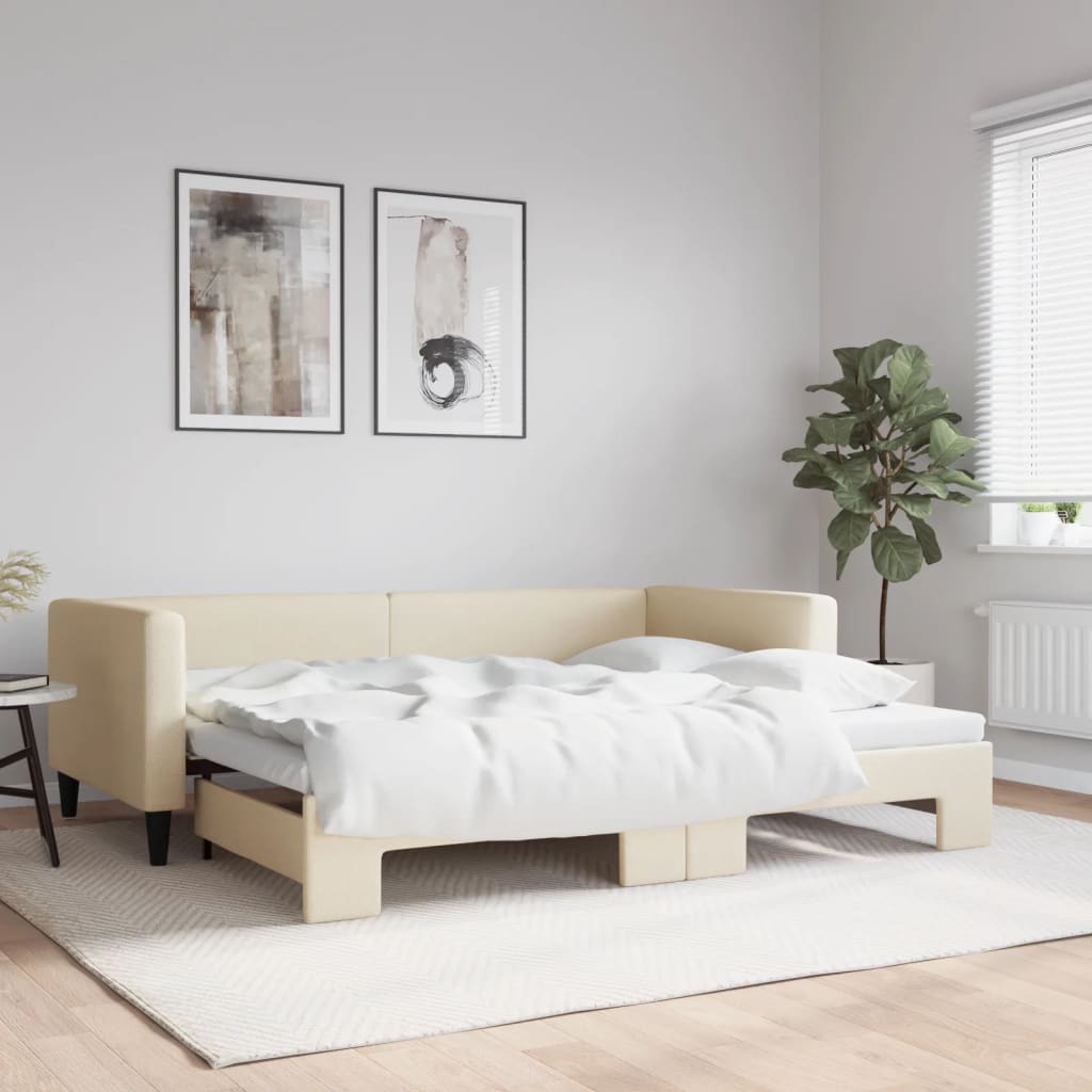 Sofá cama nido con colchón terciopelo verde oscuro 90x200 cm