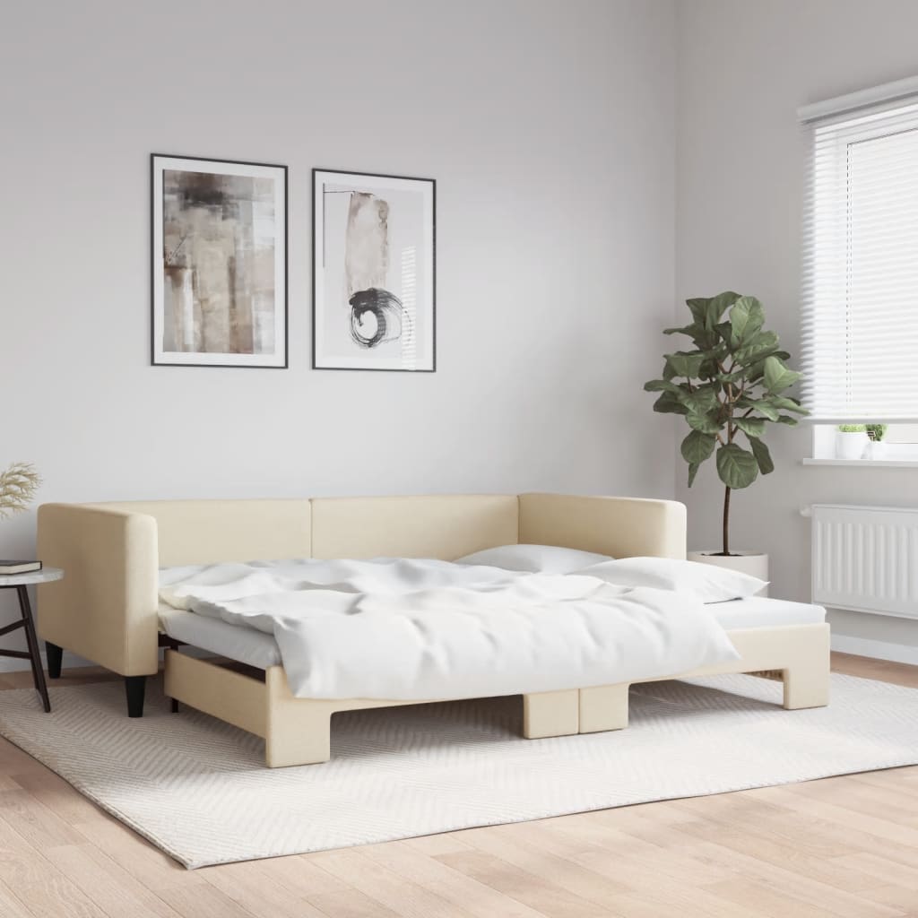 Sofá cama nido con colchón terciopelo verde oscuro 90x200 cm