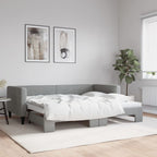 Sofá cama nido con colchón terciopelo verde oscuro 90x200 cm