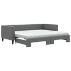 Sofá cama nido con colchón tela gris oscuro 90x200 cm