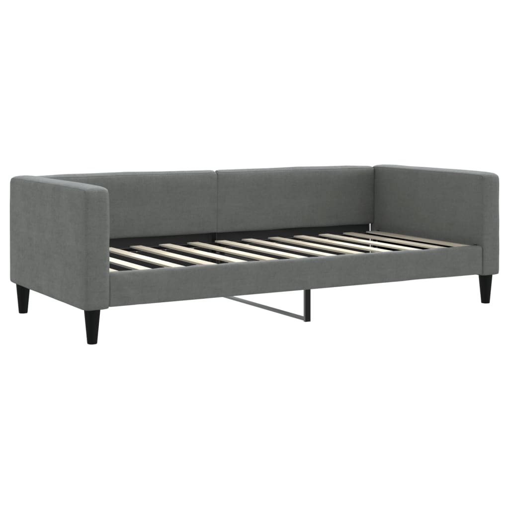 Sofá cama nido con colchón tela gris oscuro 90x200 cm